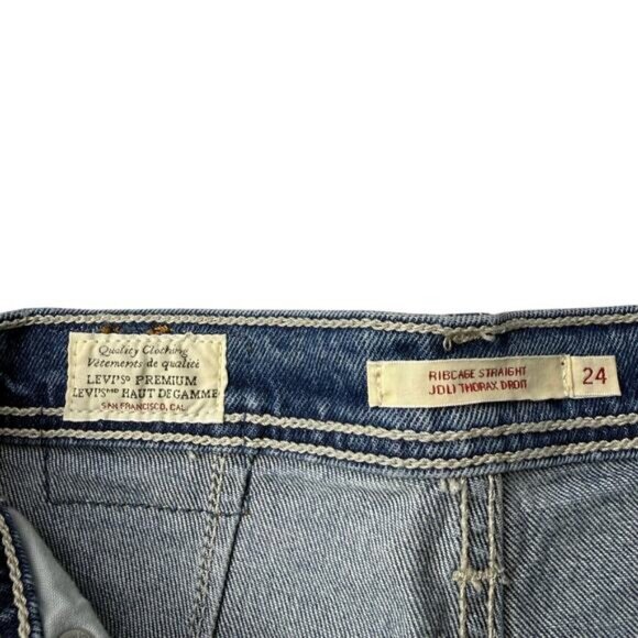 Levi's Ribcage Straight Ankle Utility Jean Women's Size 24 - Picture 4 of 11